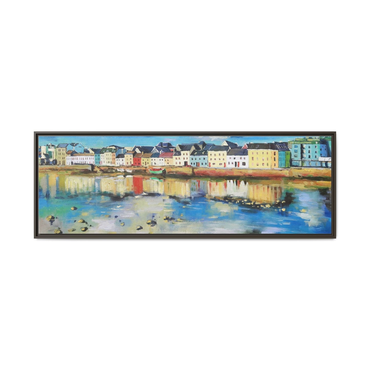 Galway Reflections wall art featuring serene Irish landscapes and water reflections, framed in premium quality wood.