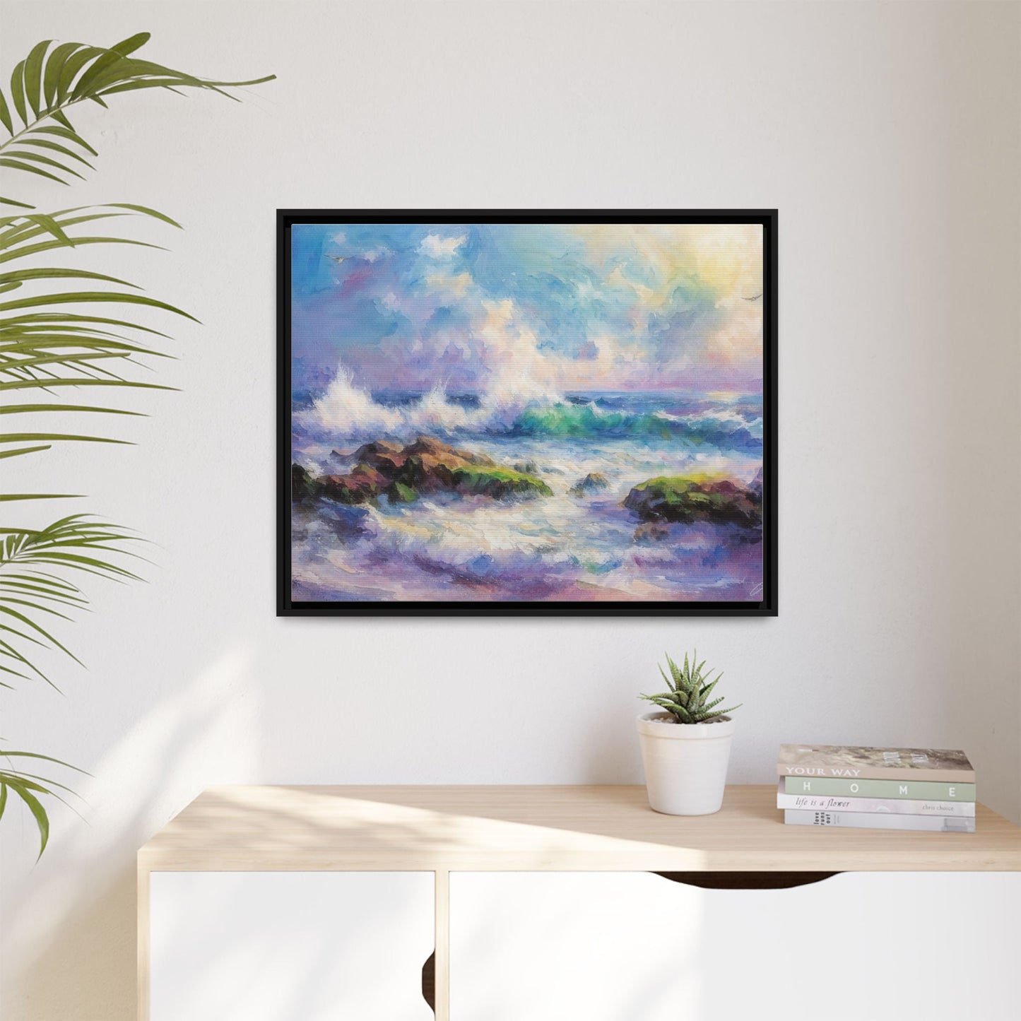 Achill Shoreline wcol wall art showcasing the stunning Irish coastal landscape, printed on high-quality canvas for a timeless and serene addition to your home décor.