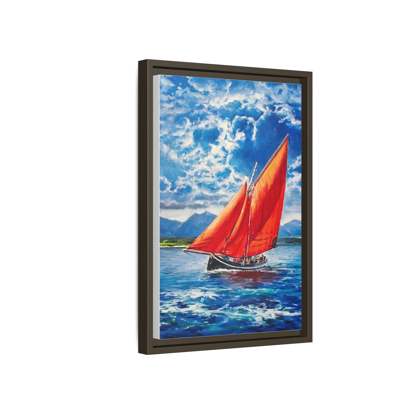 Single Galway Hooker – Premium Pinewood Art Frame for Timeless Décor