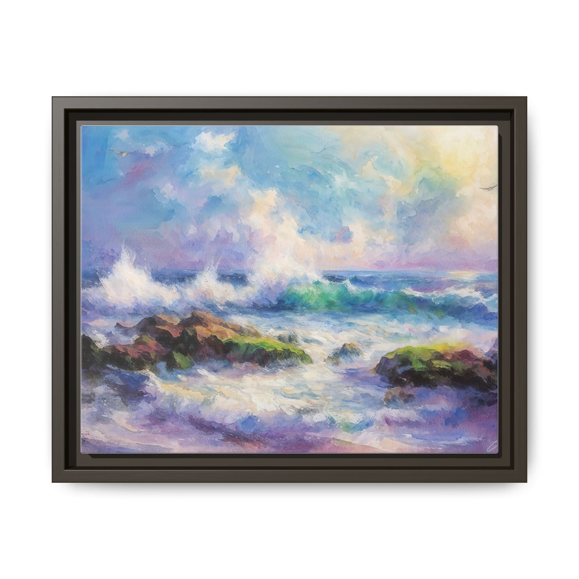 Achill Shoreline wcol wall art showcasing the stunning Irish coastal landscape, printed on high-quality canvas for a timeless and serene addition to your home décor.