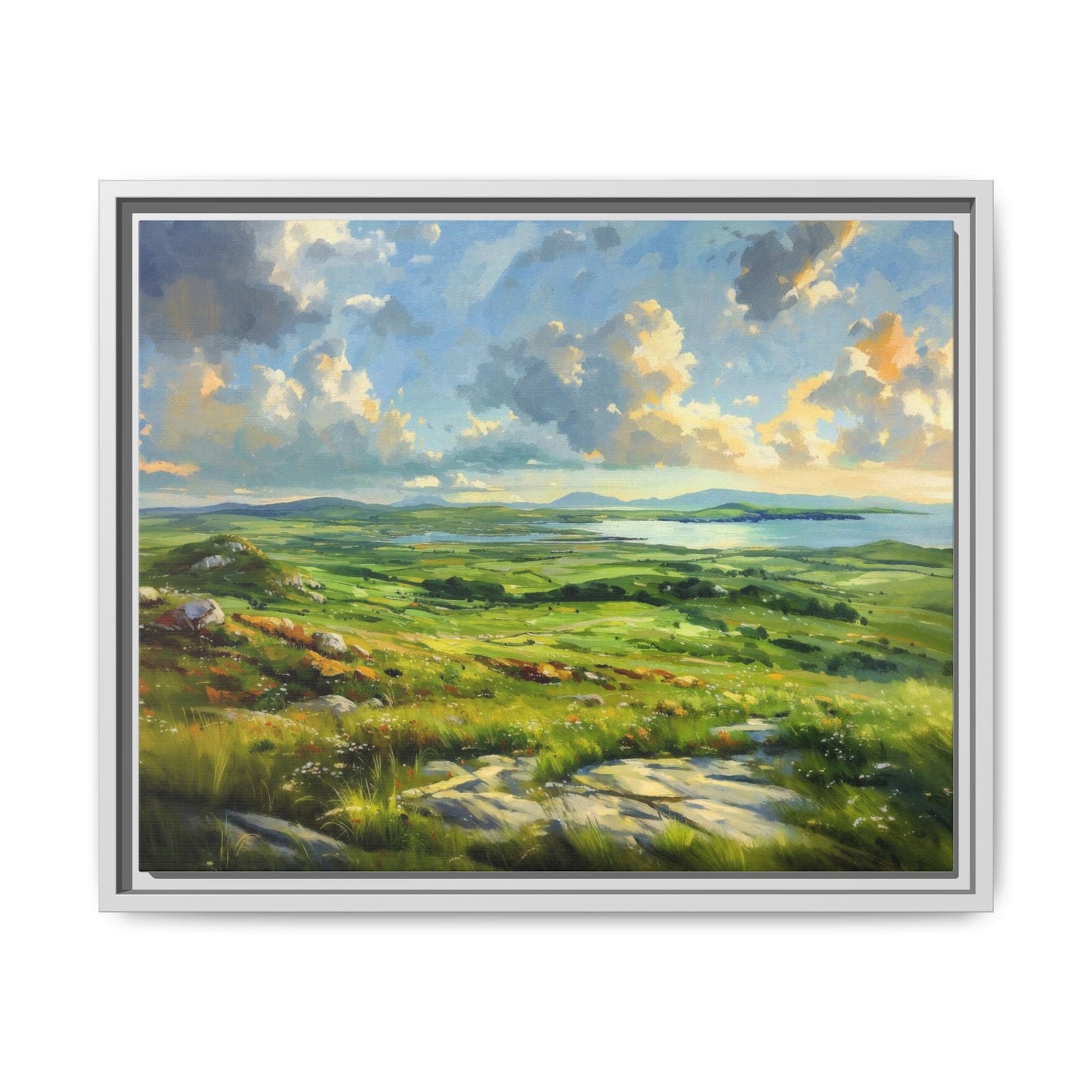 Wild Atlantic Summer Vista Wall Art - Breathtaking Coastal Landscape for Home Décor