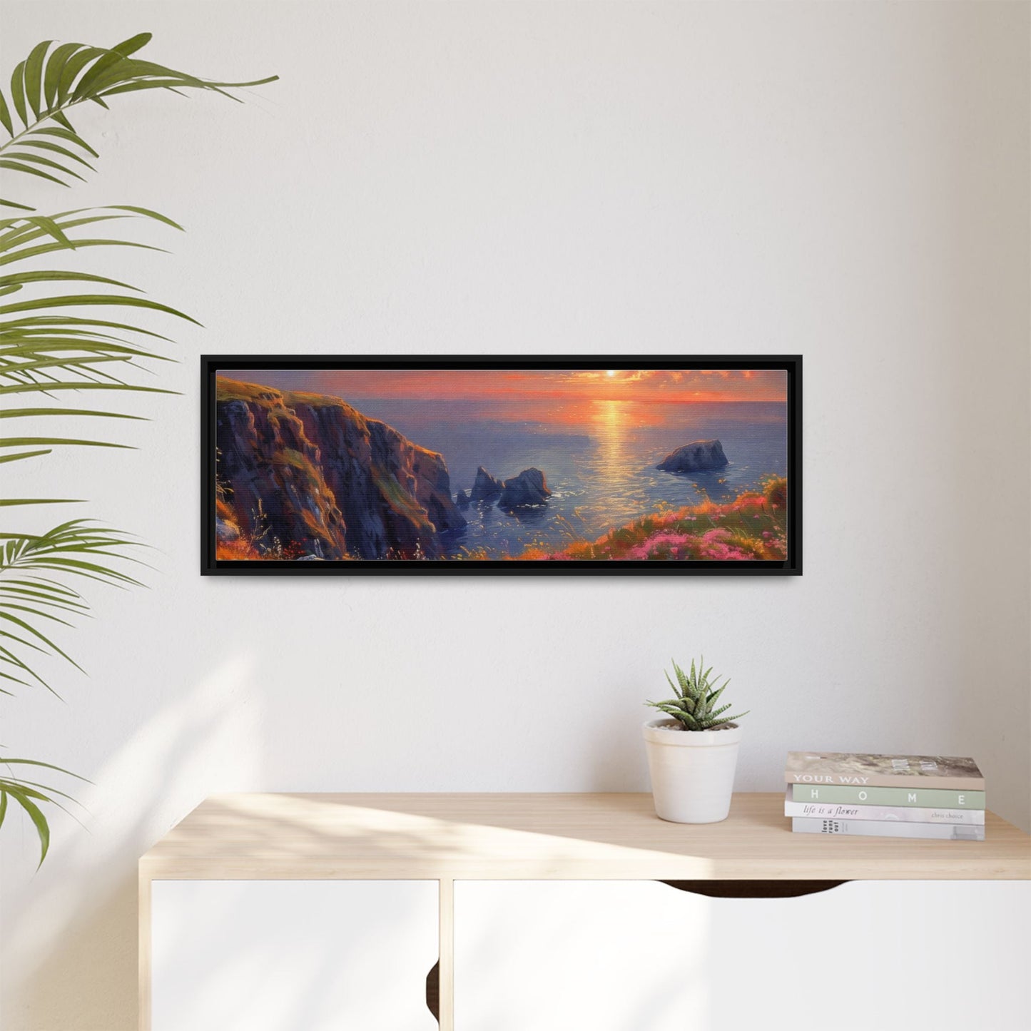 End of The Day wall art featuring a serene sunset landscape, printed on high-quality canvas to bring peaceful beauty and warmth to your home décor.