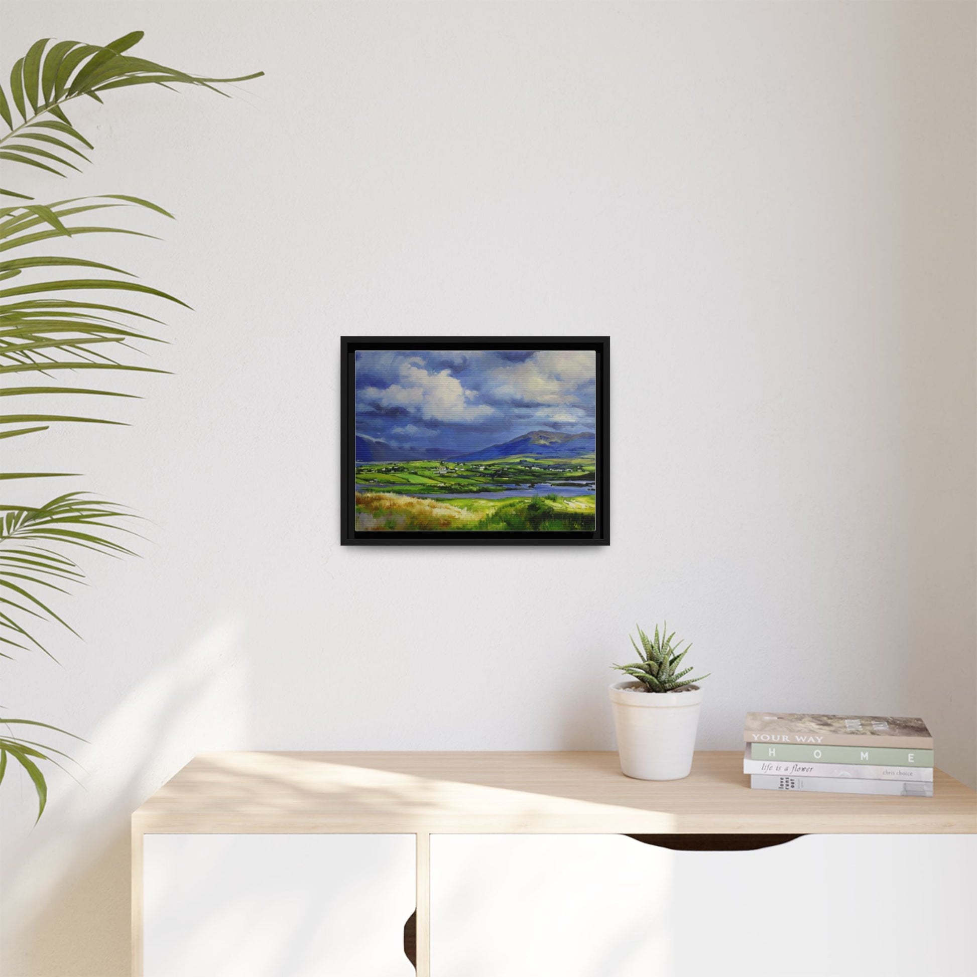 Connemara Fields - Stunning Irish landscape canvas print showcasing the serene beauty of Connemara's fields.