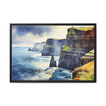 Watercolour of Cliffs of Moher – Beautiful Coastal Landscape Canvas Print