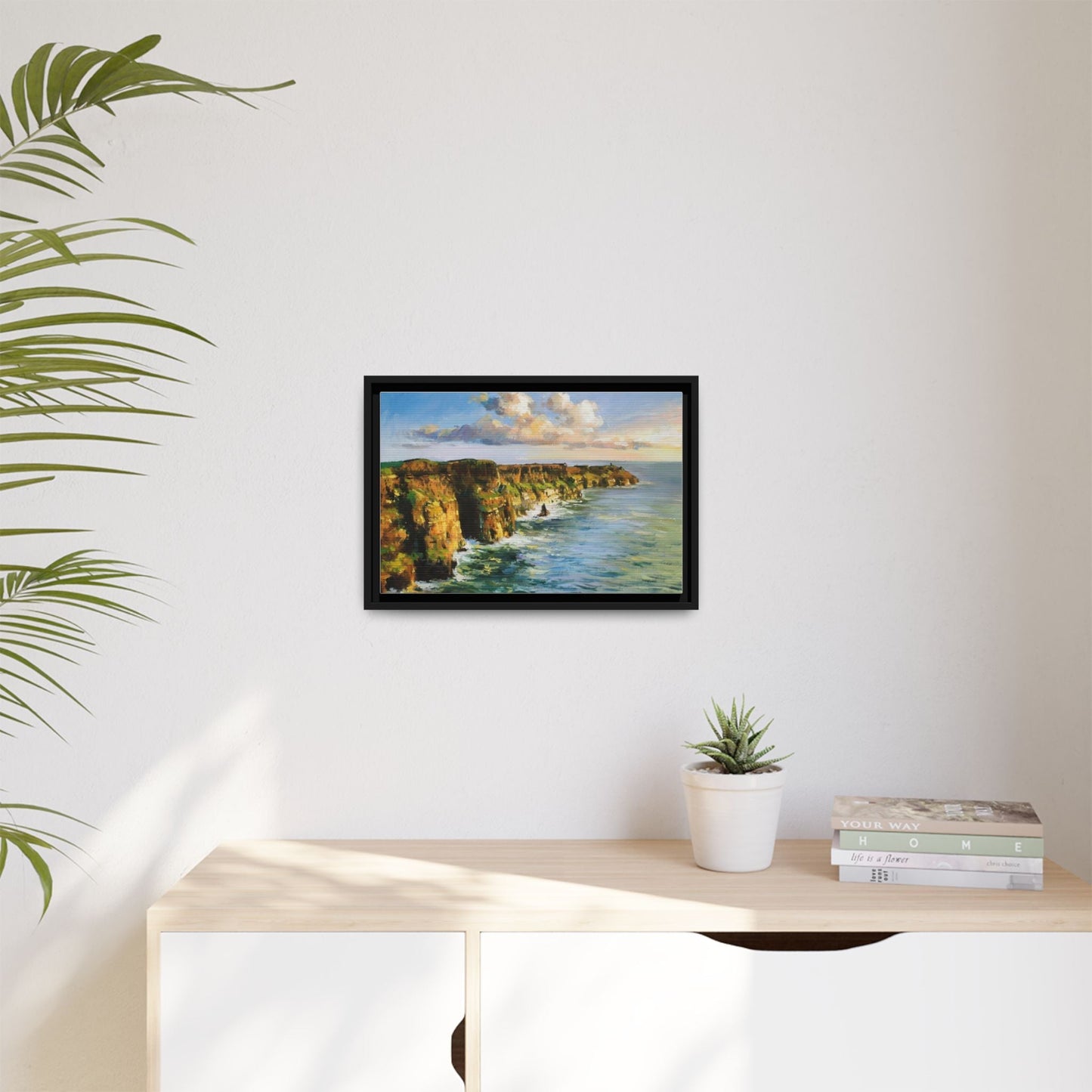 Cliffs of Moher wall art showcasing the dramatic Irish coastline, printed on high-quality canvas to bring natural beauty into your home décor.