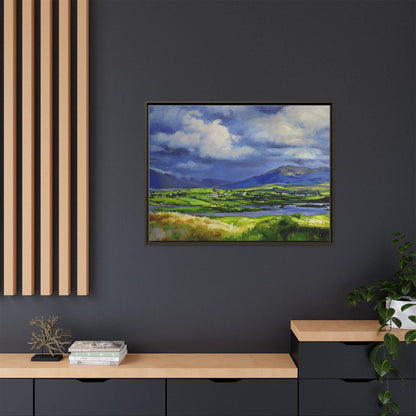 Connemara Fields - Stunning Irish landscape canvas print showcasing the serene beauty of Connemara's fields.