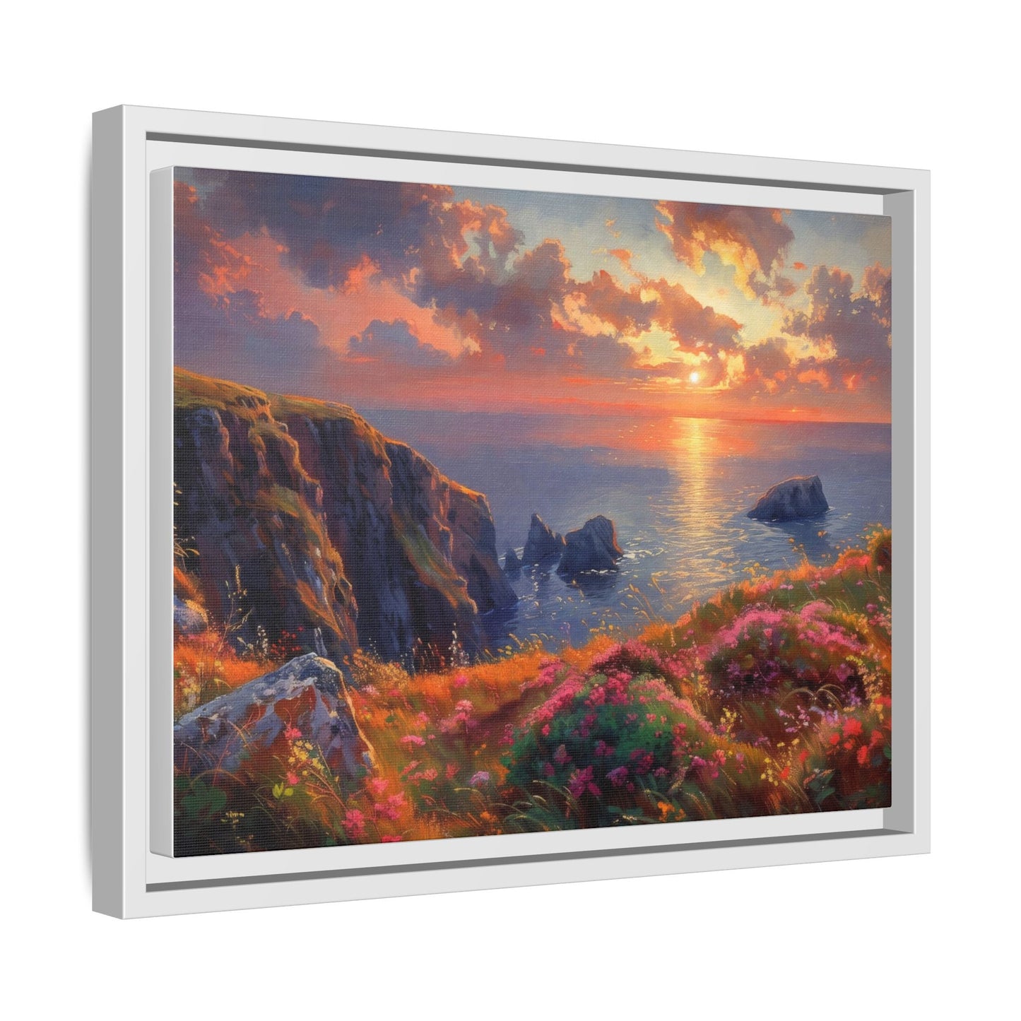 End of The Day wall art featuring a serene sunset landscape, printed on high-quality canvas to bring peaceful beauty and warmth to your home décor.