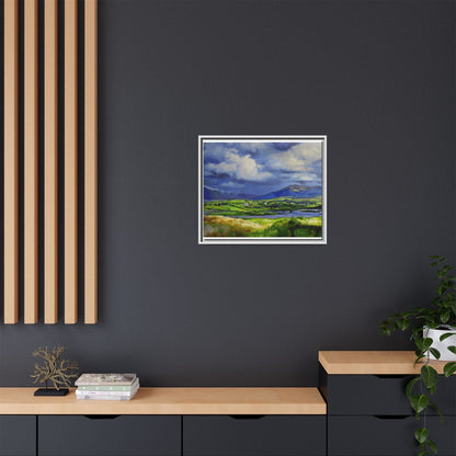 Connemara Fields - Stunning Irish landscape canvas print showcasing the serene beauty of Connemara's fields.