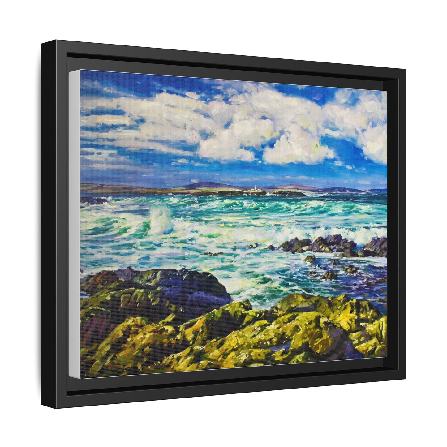 Ballyglass Lighthouse Erris wall art featuring the stunning coastal lighthouse, framed in premium materials for a perfect addition to any living space.