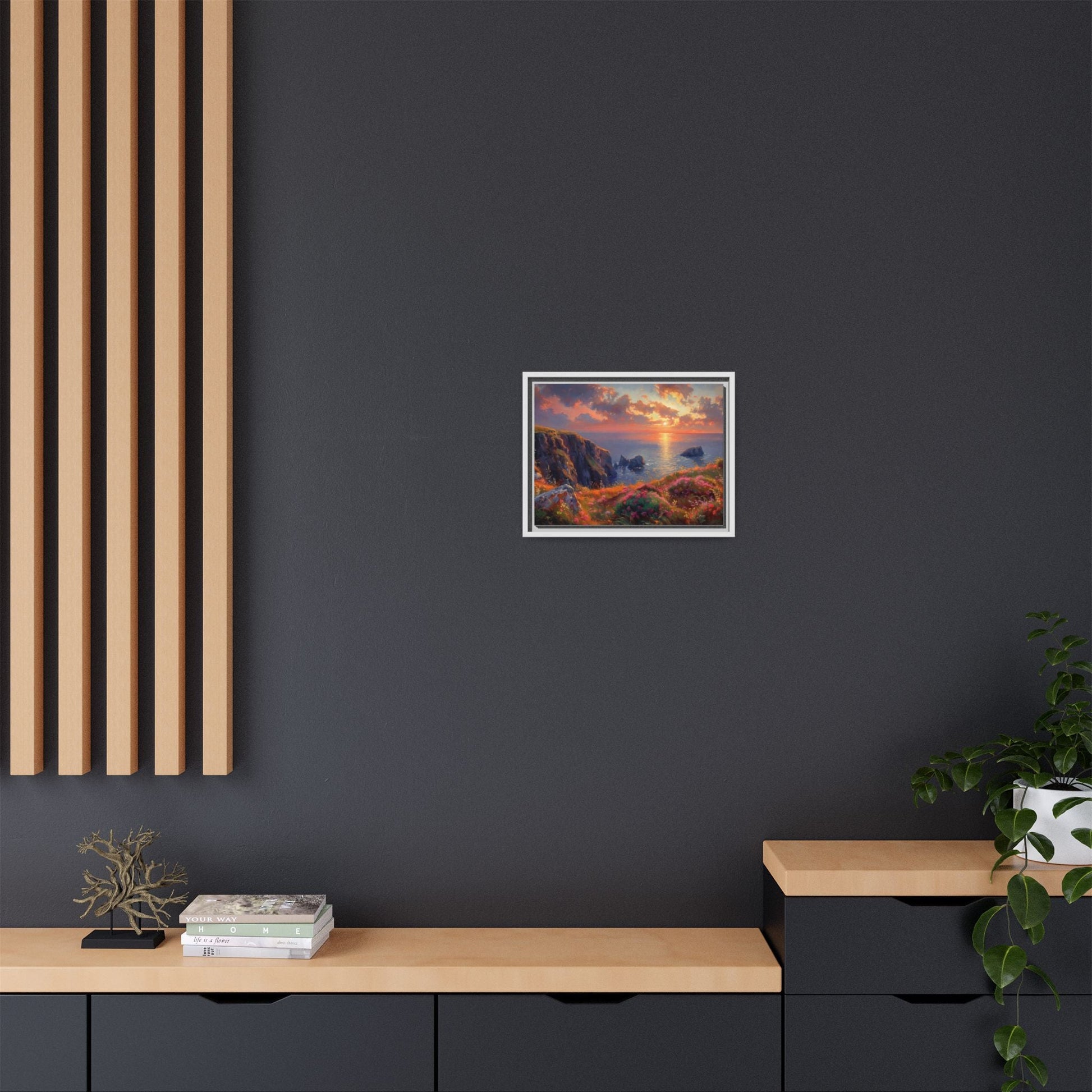 End of The Day wall art featuring a serene sunset landscape, printed on high-quality canvas to bring peaceful beauty and warmth to your home décor.