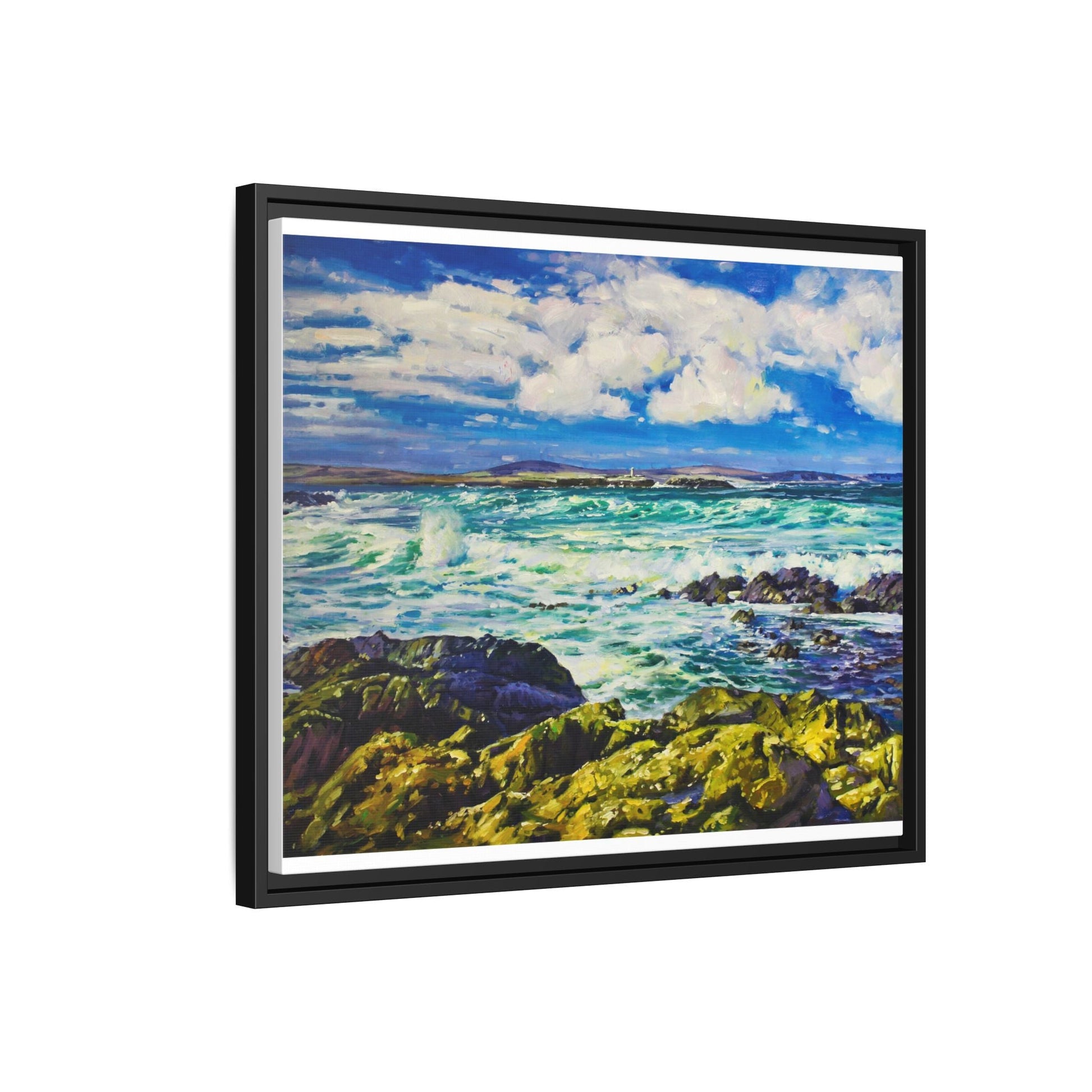 Ballyglass Lighthouse Erris wall art featuring the stunning coastal lighthouse, framed in premium materials for a perfect addition to any living space.