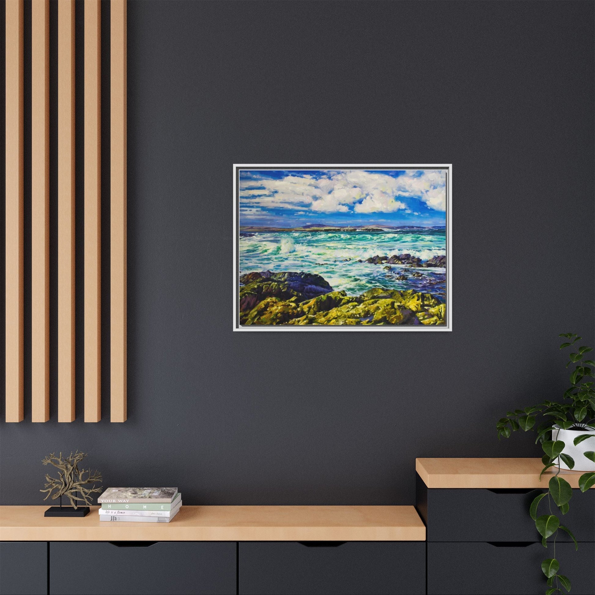 Ballyglass Lighthouse Erris wall art featuring the stunning coastal lighthouse, framed in premium materials for a perfect addition to any living space.