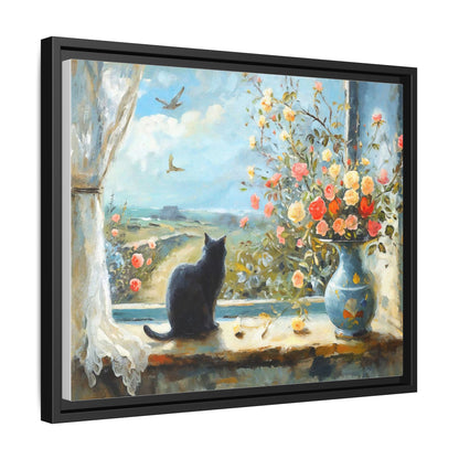 Black Cat in Window