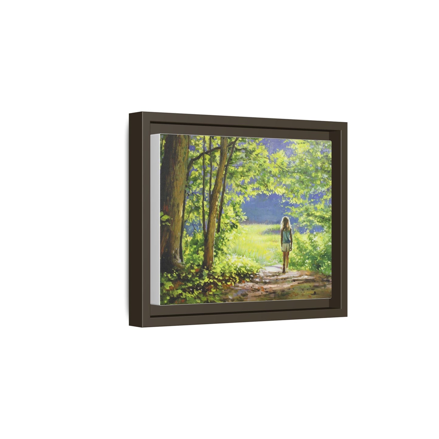 INTO THE LIGHT 11 – A captivating artwork featuring a luminous scene that evokes a sense of depth, movement, and serenity, framed in premium pinewood for timeless décor.