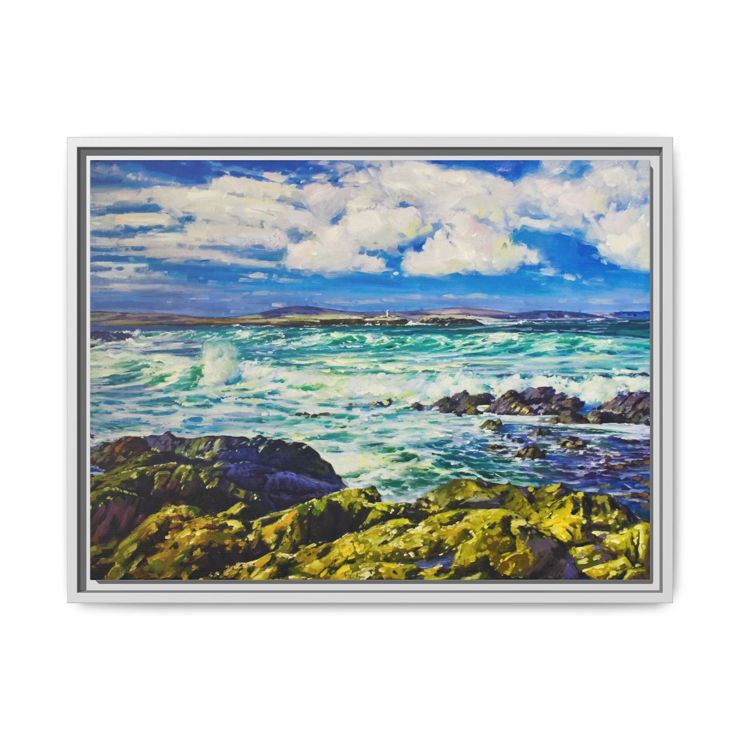 Ballyglass Lighthouse Erris wall art featuring the stunning coastal lighthouse, framed in premium materials for a perfect addition to any living space.