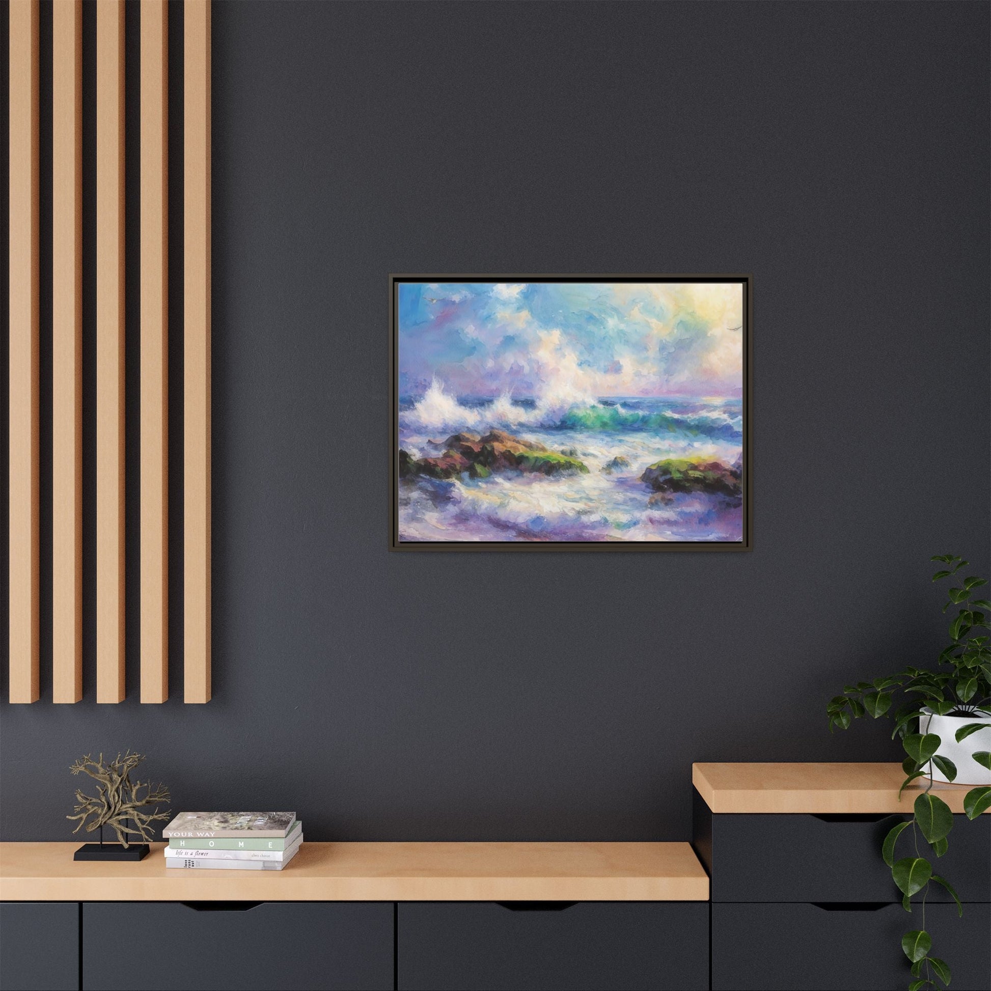 Achill Shoreline wcol wall art showcasing the stunning Irish coastal landscape, printed on high-quality canvas for a timeless and serene addition to your home décor.