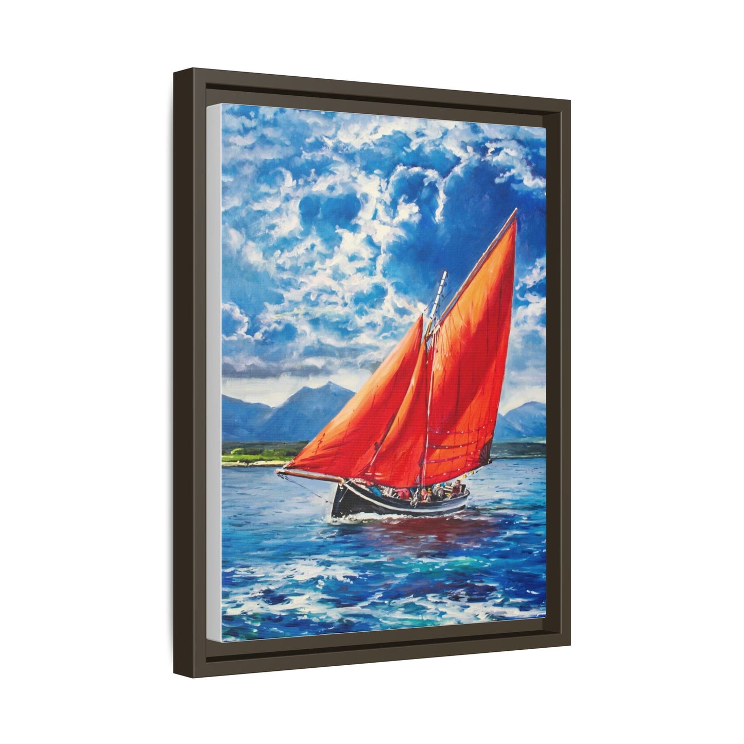 Single Galway Hooker – Premium Pinewood Art Frame for Timeless Décor