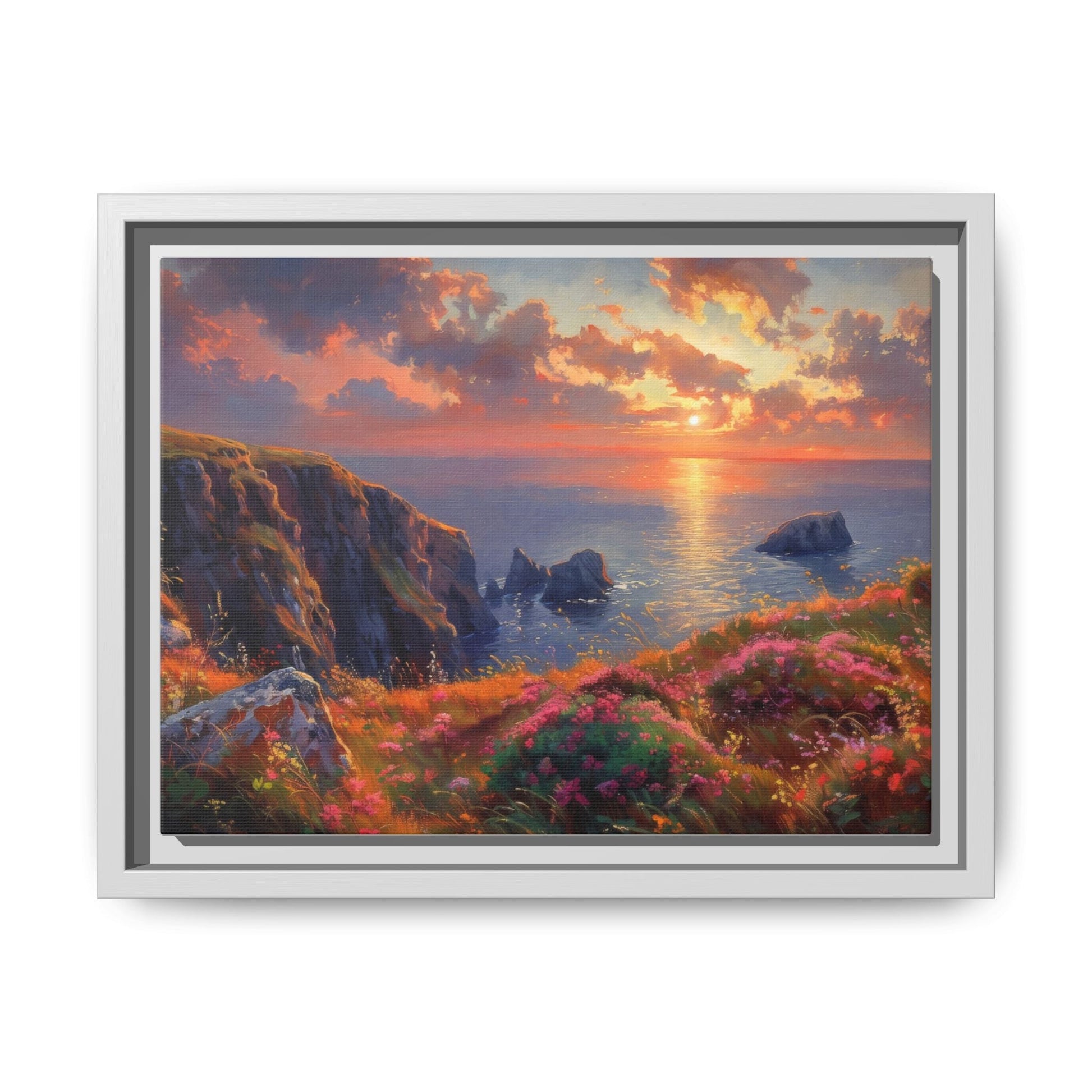 End of The Day wall art featuring a serene sunset landscape, printed on high-quality canvas to bring peaceful beauty and warmth to your home décor.