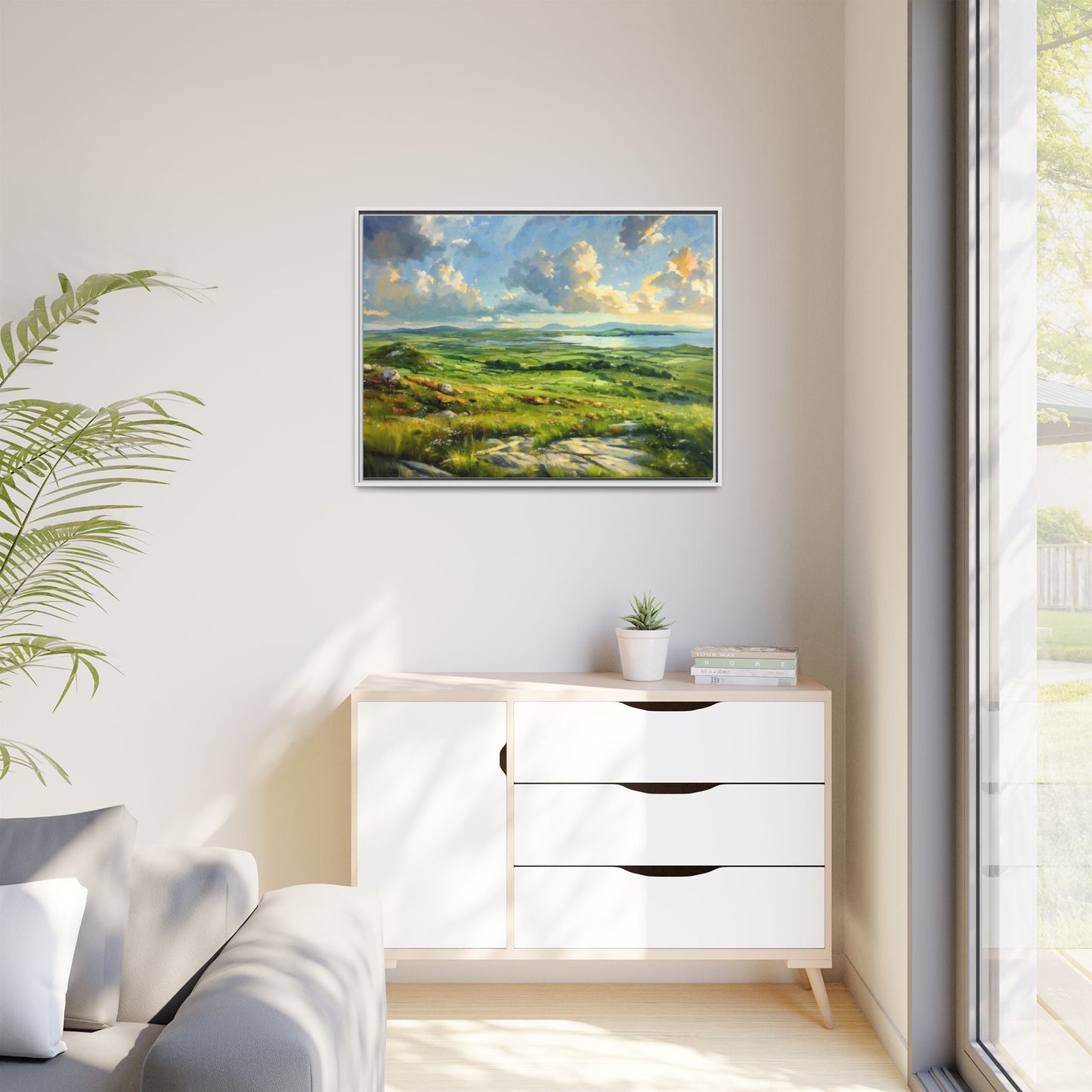 Wild Atlantic Summer Vista Wall Art - Breathtaking Coastal Landscape for Home Décor