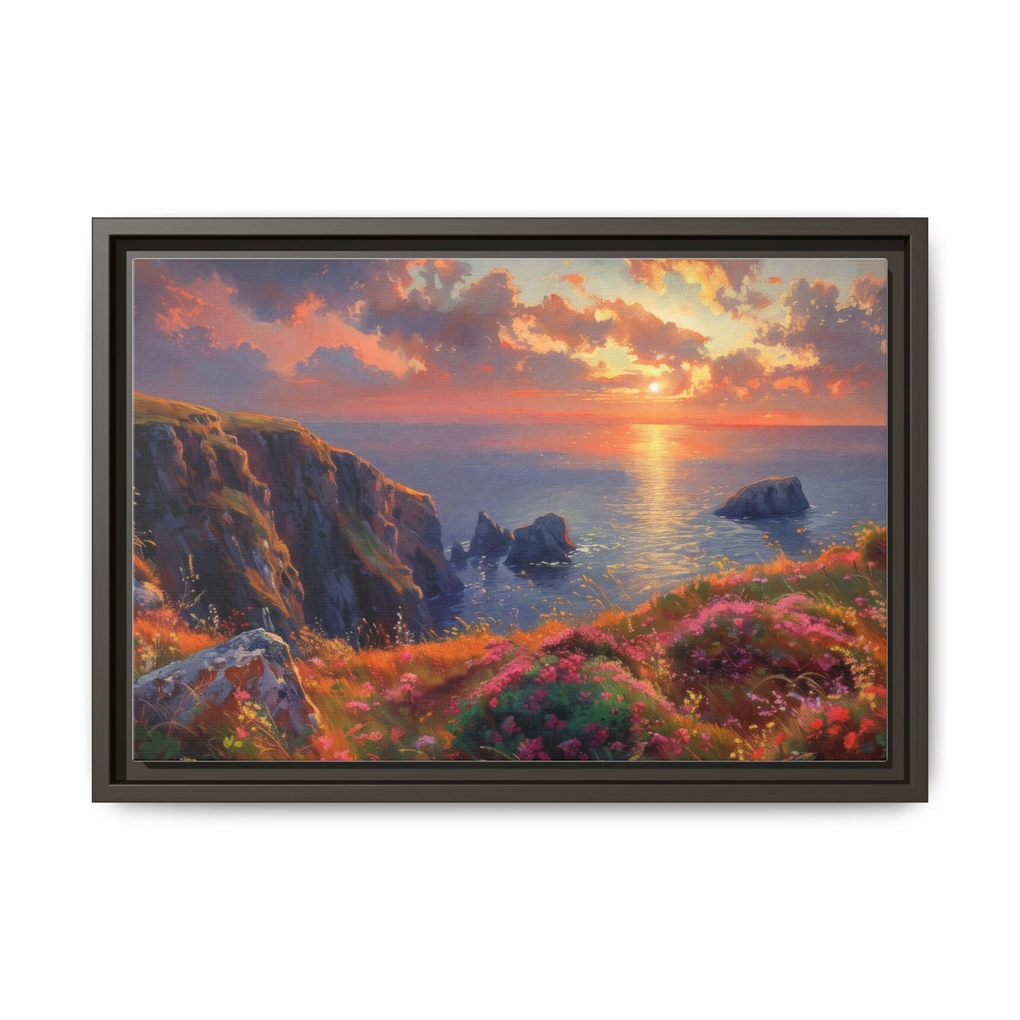 End of The Day wall art featuring a serene sunset landscape, printed on high-quality canvas to bring peaceful beauty and warmth to your home décor.