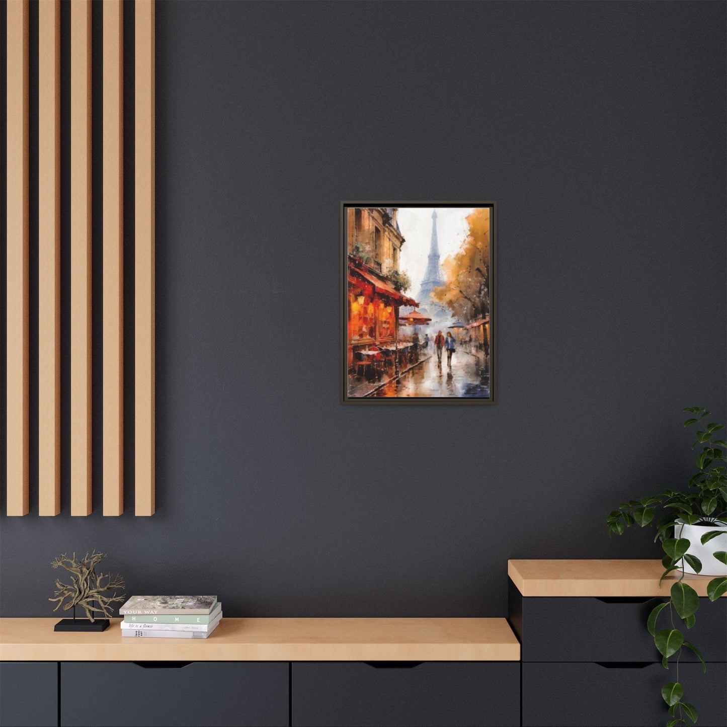 Eiffel Tower wall art featuring the iconic Paris landmark, printed on high-quality canvas to bring timeless beauty and elegance to your home décor.