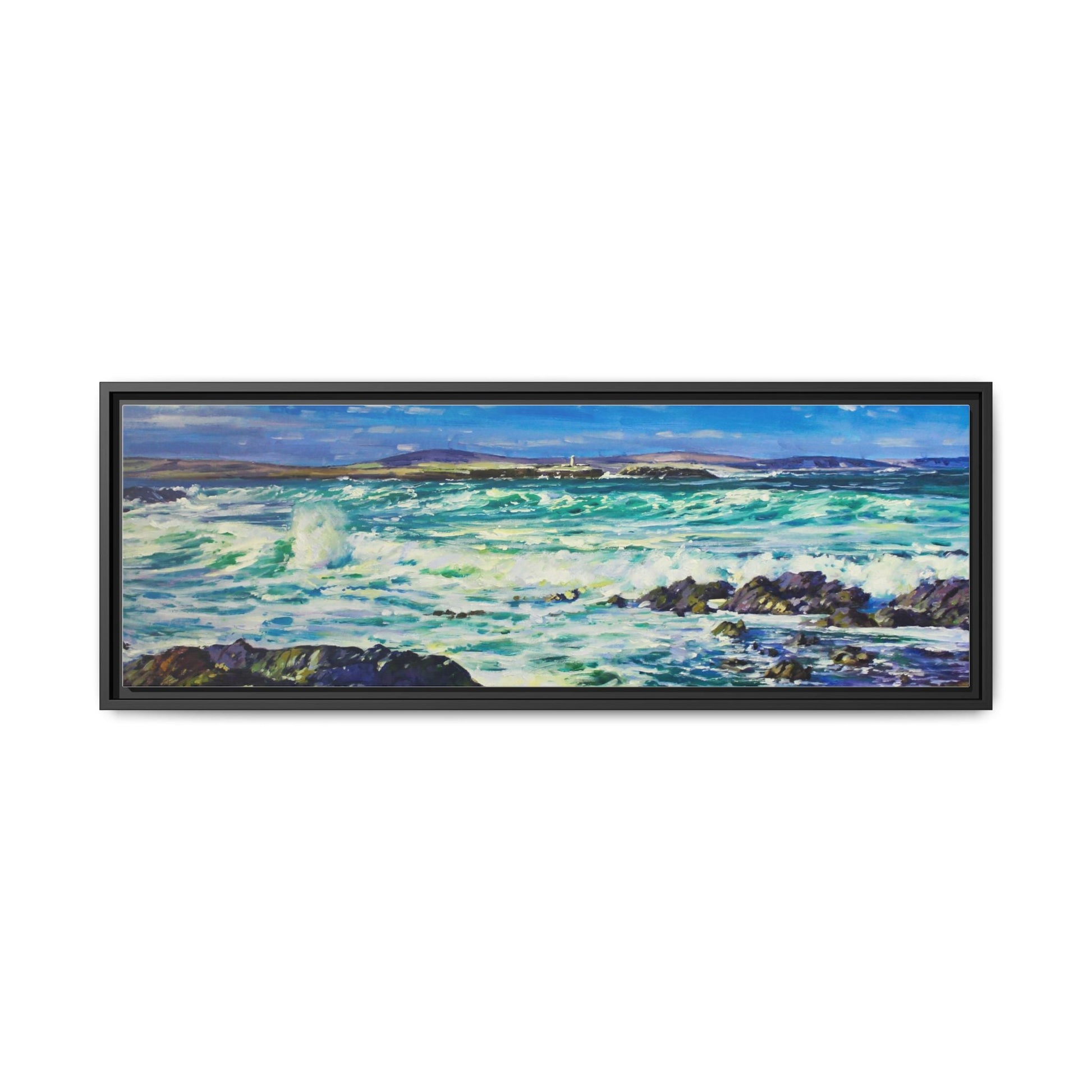 Ballyglass Lighthouse Erris wall art featuring the stunning coastal lighthouse, framed in premium materials for a perfect addition to any living space.