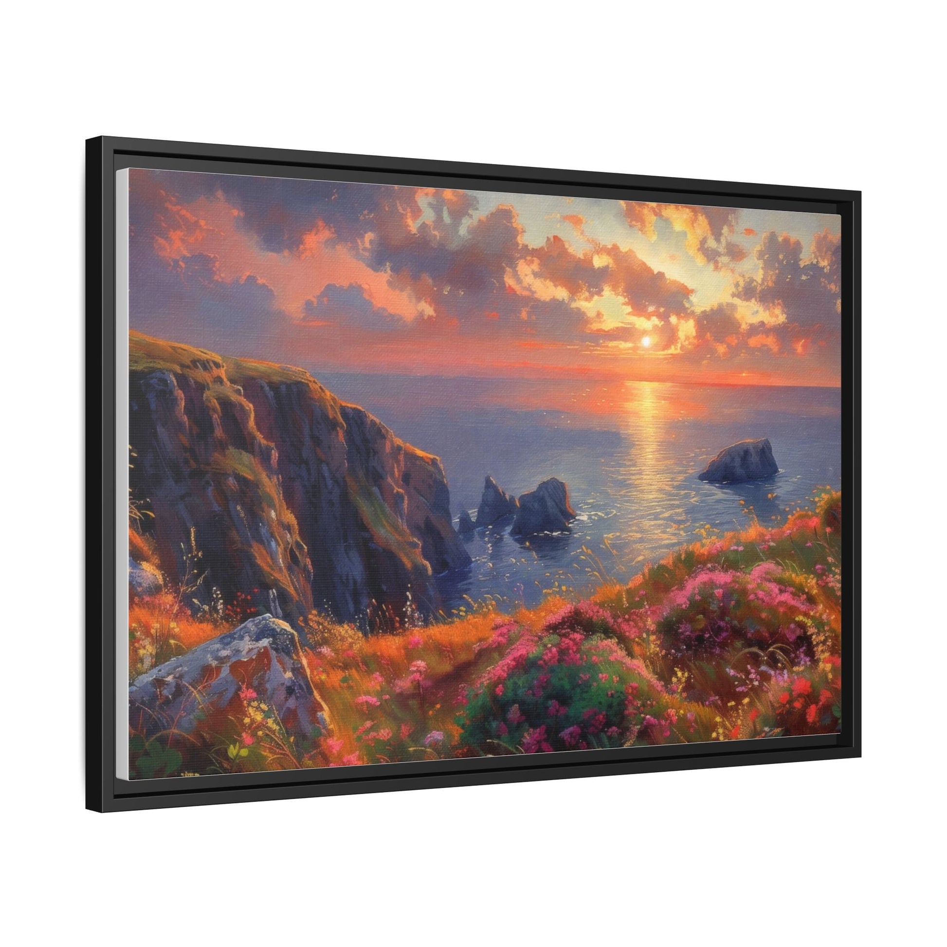 End of The Day wall art featuring a serene sunset landscape, printed on high-quality canvas to bring peaceful beauty and warmth to your home décor.