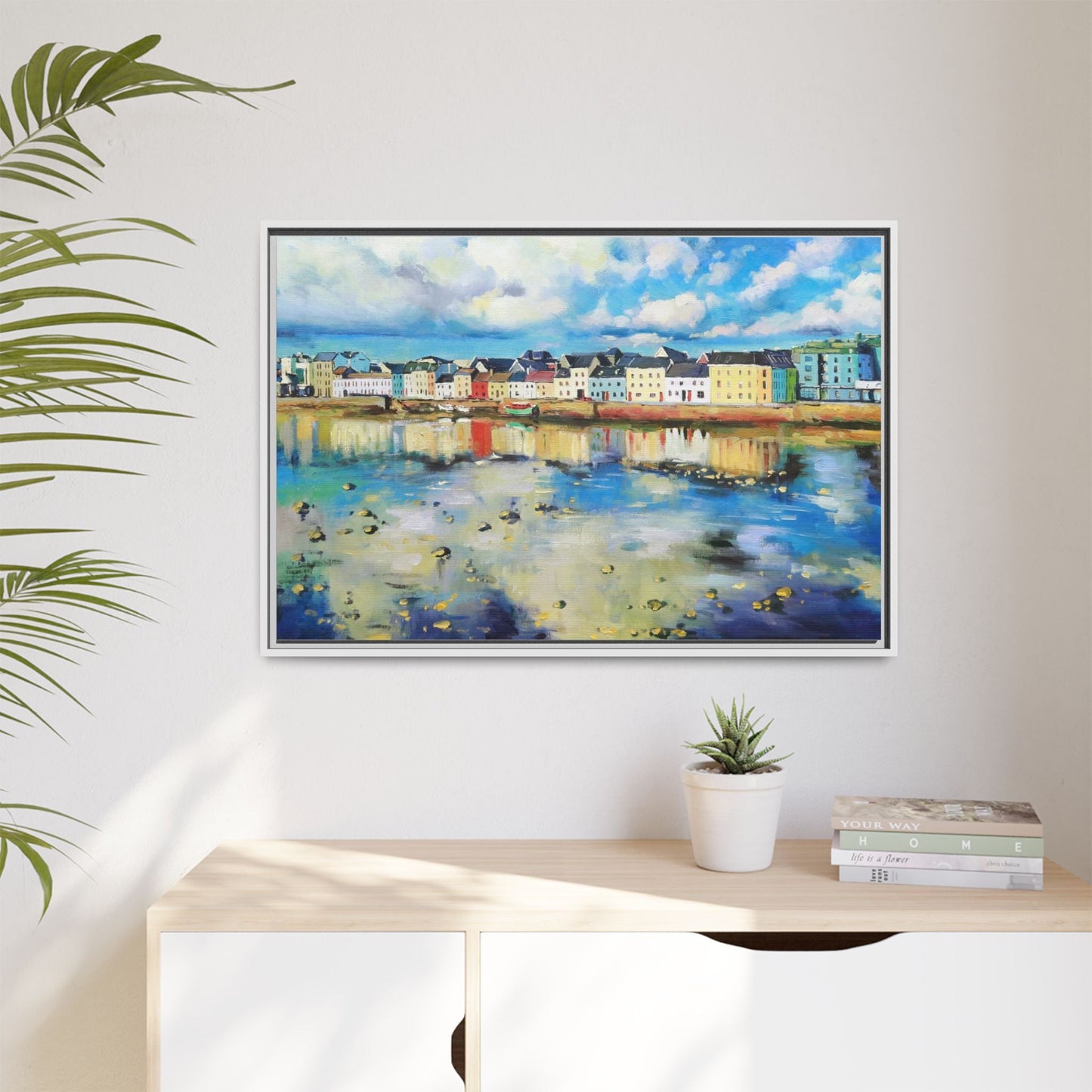 Galway Reflections wall art featuring serene Irish landscapes and water reflections, framed in premium quality wood.