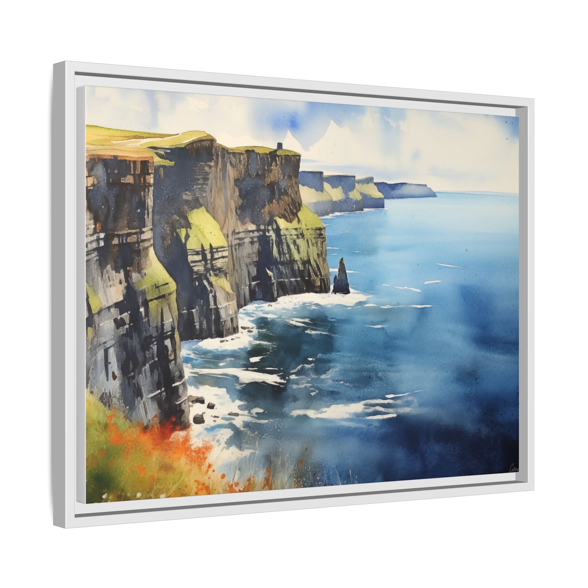 Cliffs of Moher Midday Sun - Beautiful Coastal Landscape Canvas Print