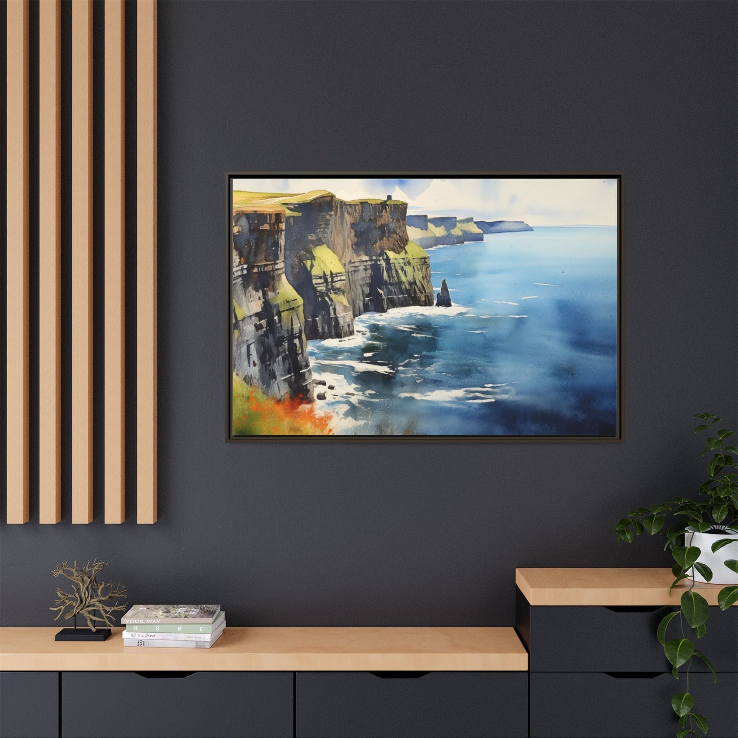 Cliffs of Moher Midday Sun - Beautiful Coastal Landscape Canvas Print