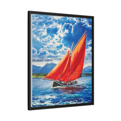 Single Galway Hooker – Premium Pinewood Art Frame for Timeless Décor