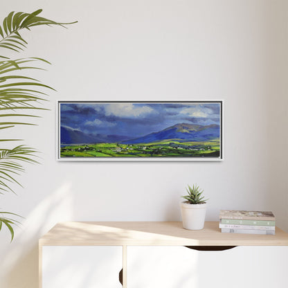 Connemara Fields - Stunning Irish landscape canvas print showcasing the serene beauty of Connemara's fields.