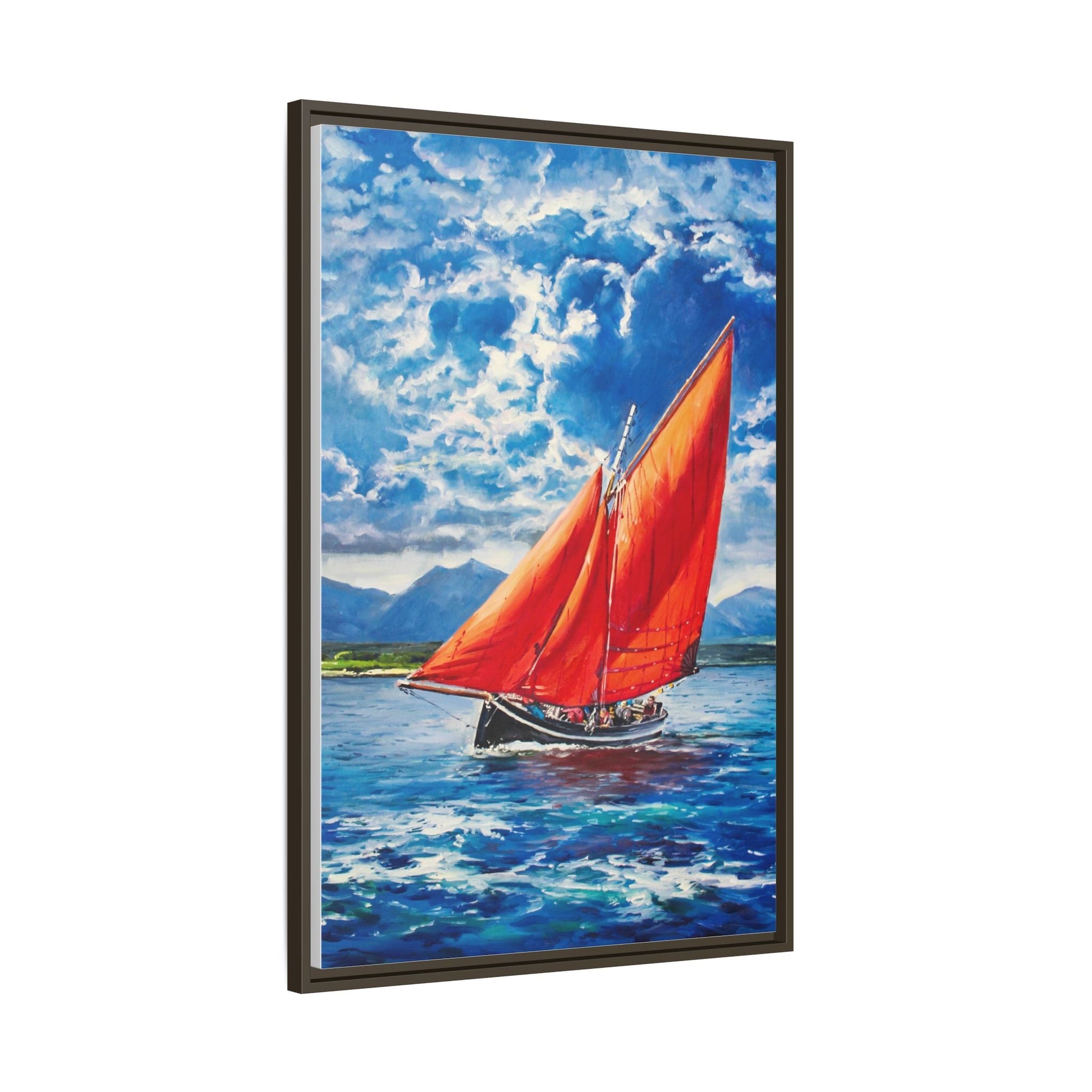 Single Galway Hooker – Premium Pinewood Art Frame for Timeless Décor