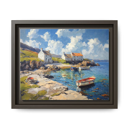 Island Harbour Coastal Landscape - Serene Wall Art Print for Home Décor