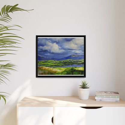 Connemara Fields - Stunning Irish landscape canvas print showcasing the serene beauty of Connemara's fields.