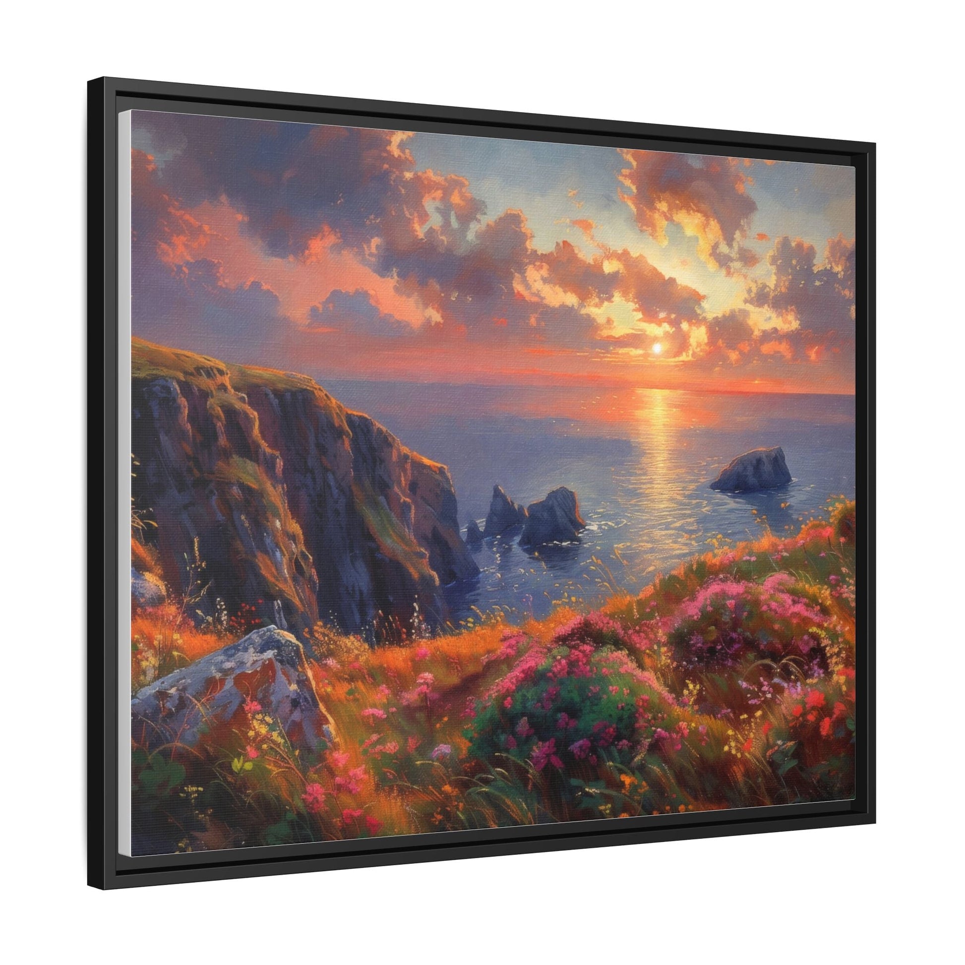 End of The Day wall art featuring a serene sunset landscape, printed on high-quality canvas to bring peaceful beauty and warmth to your home décor.