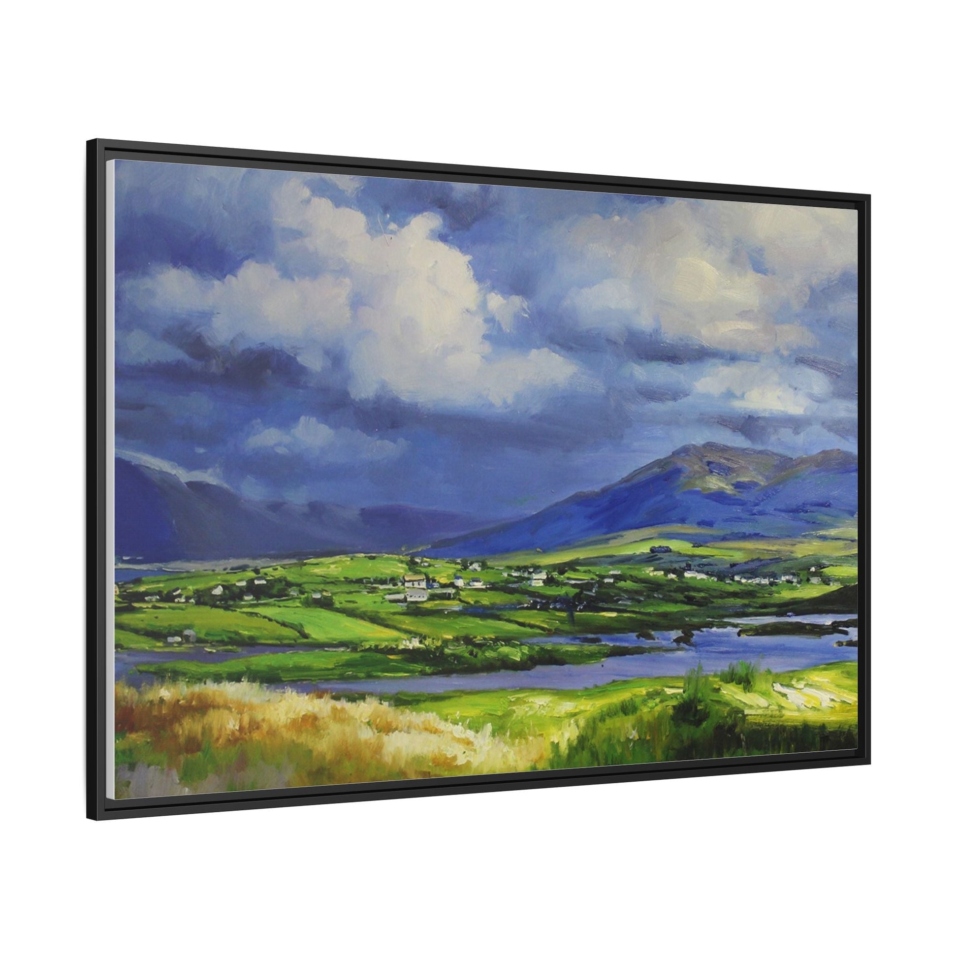 Connemara Fields - Stunning Irish landscape canvas print showcasing the serene beauty of Connemara's fields.