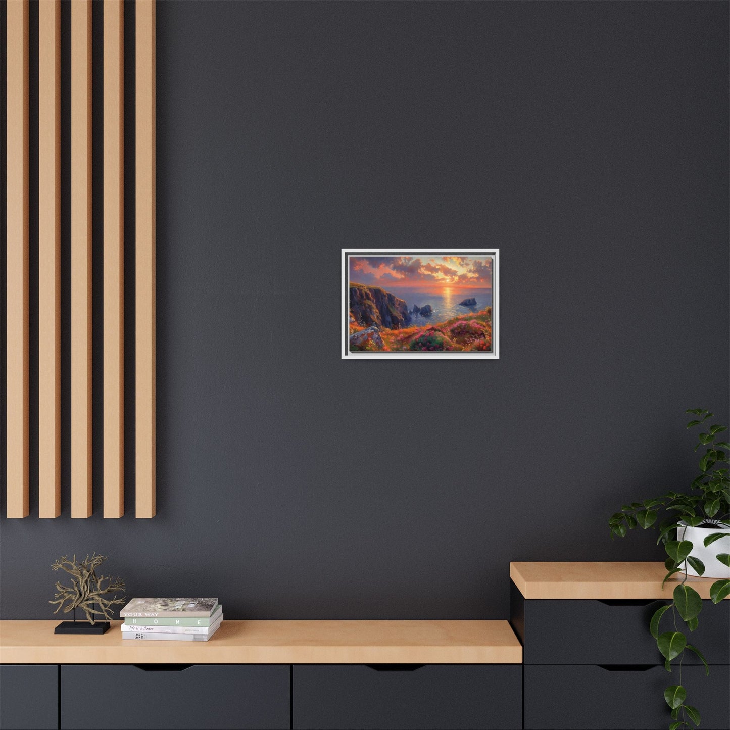 End of The Day wall art featuring a serene sunset landscape, printed on high-quality canvas to bring peaceful beauty and warmth to your home décor.