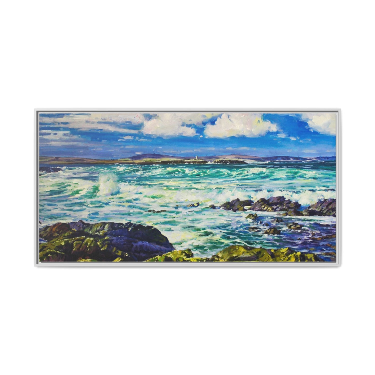 Ballyglass Lighthouse Erris wall art featuring the stunning coastal lighthouse, framed in premium materials for a perfect addition to any living space.