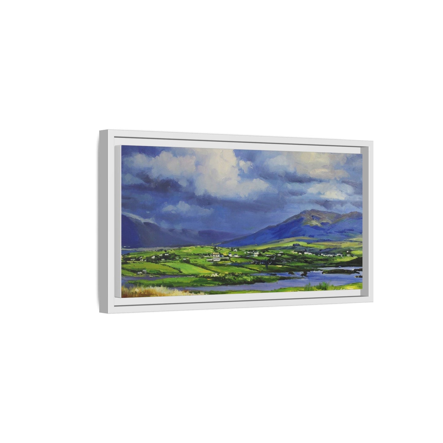 Connemara Fields - Stunning Irish landscape canvas print showcasing the serene beauty of Connemara's fields.