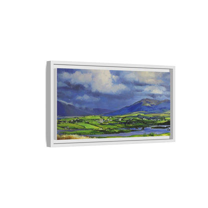 Connemara Fields - Stunning Irish landscape canvas print showcasing the serene beauty of Connemara's fields.