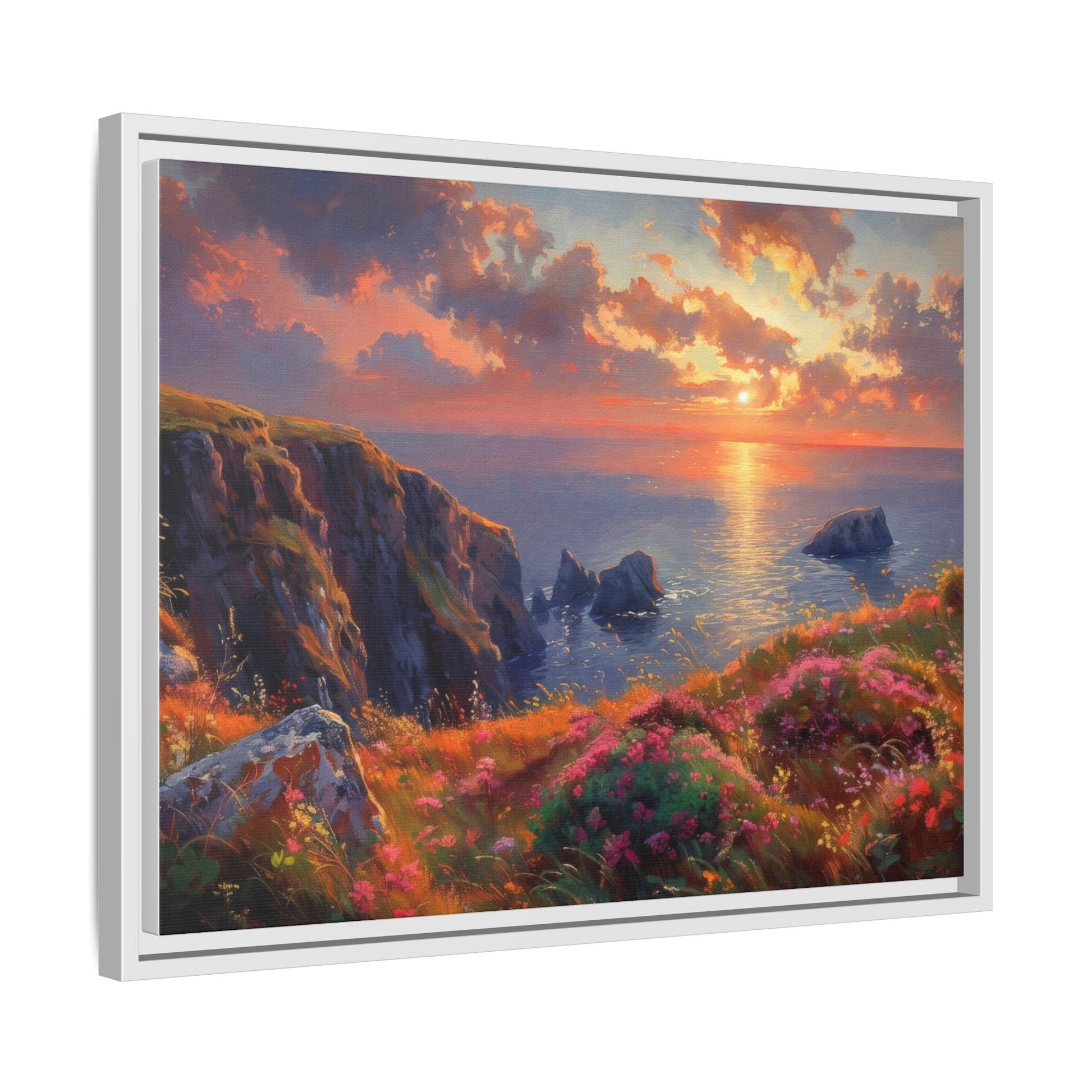 End of The Day wall art featuring a serene sunset landscape, printed on high-quality canvas to bring peaceful beauty and warmth to your home décor.