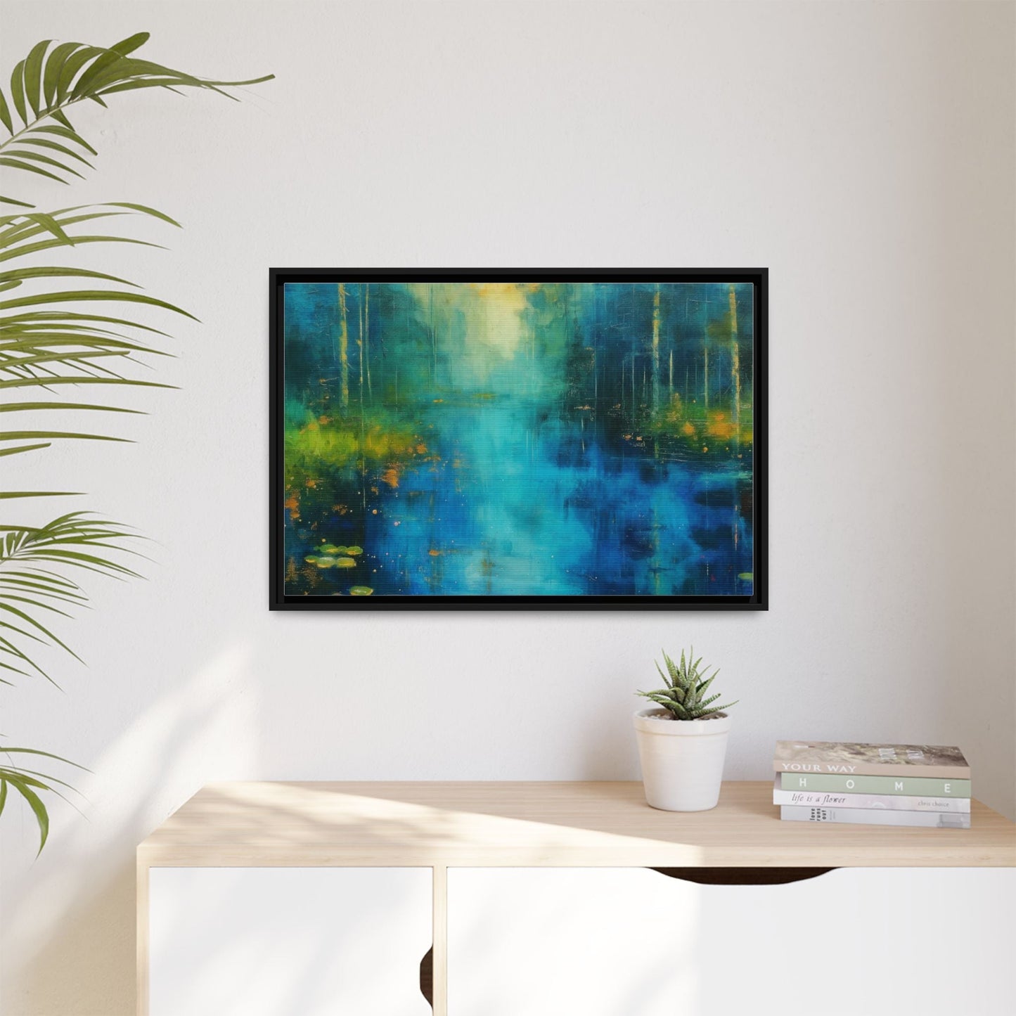 Symphony in Blue - Vibrant Abstract Canvas Print for Stylish Home Décor