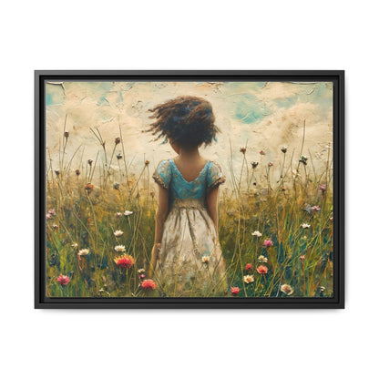 Young Girl In Flowers Wall Art - Graceful Portrait of Girl Surrounded by Flowers for Home Décor