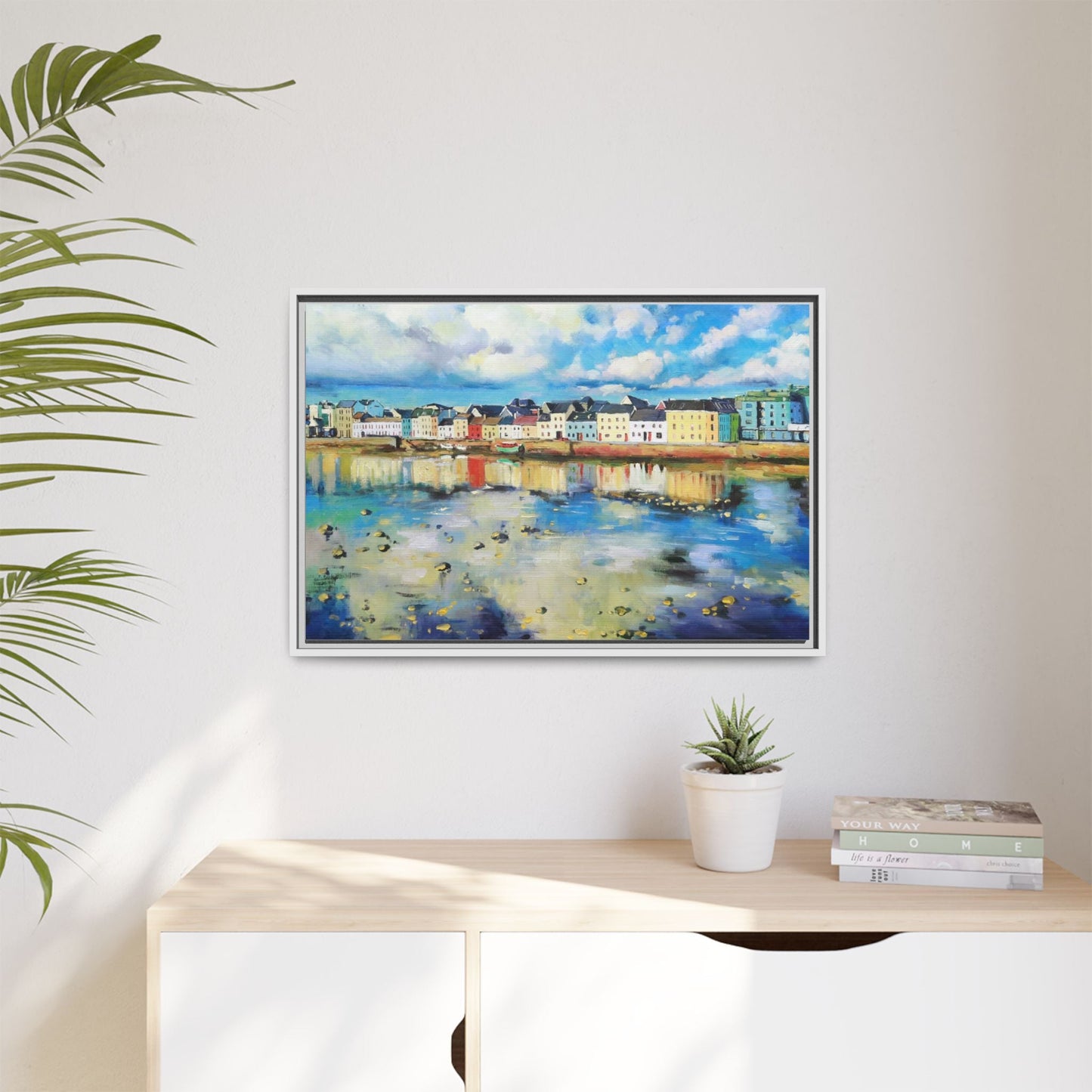 Galway Reflections wall art featuring serene Irish landscapes and water reflections, framed in premium quality wood.