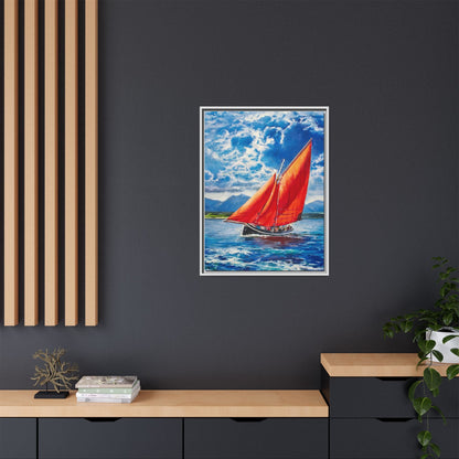 Single Galway Hooker – Premium Pinewood Art Frame for Timeless Décor