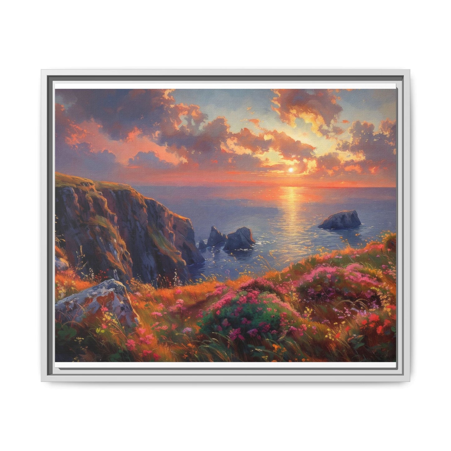 End of The Day wall art featuring a serene sunset landscape, printed on high-quality canvas to bring peaceful beauty and warmth to your home décor.