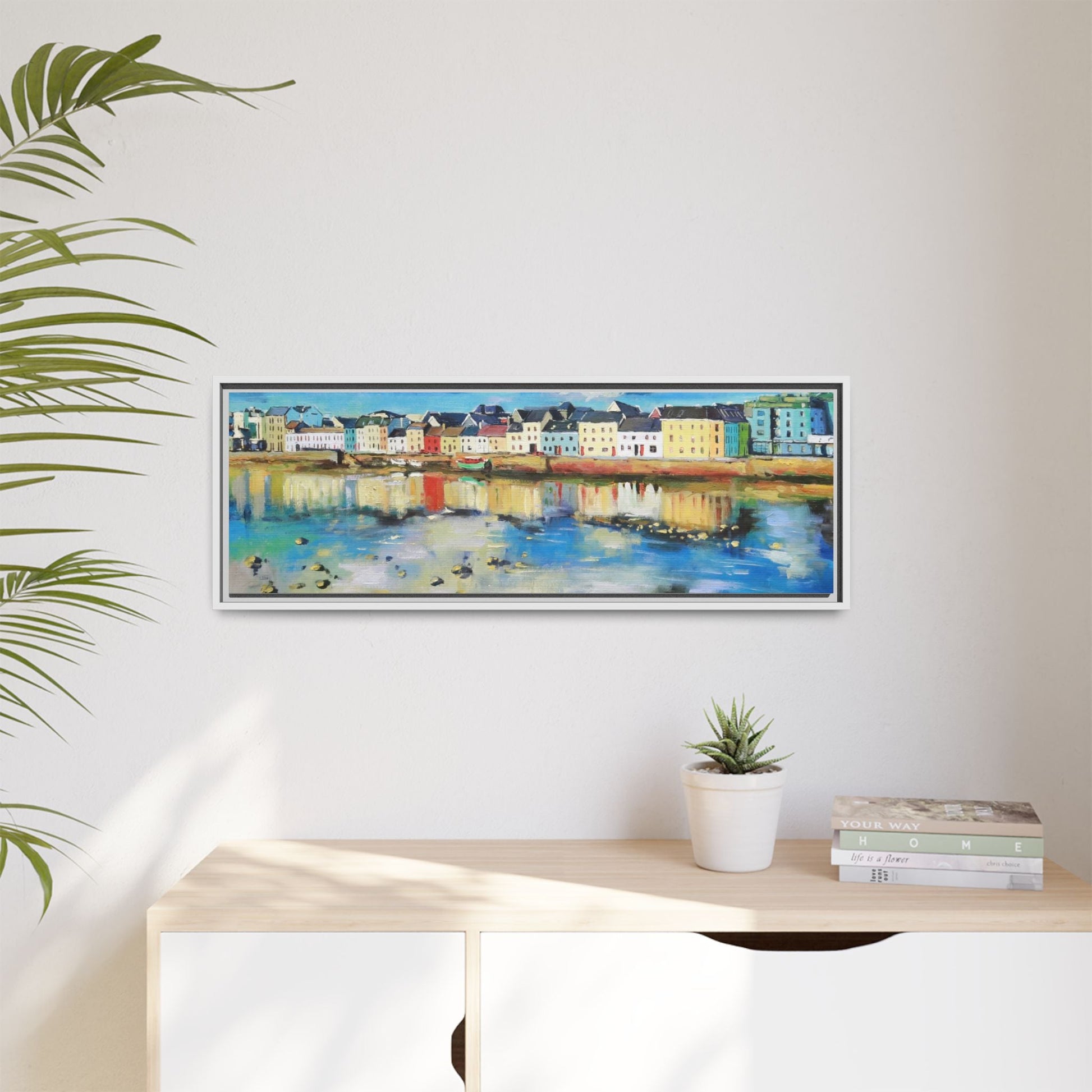 Galway Reflections wall art featuring serene Irish landscapes and water reflections, framed in premium quality wood.