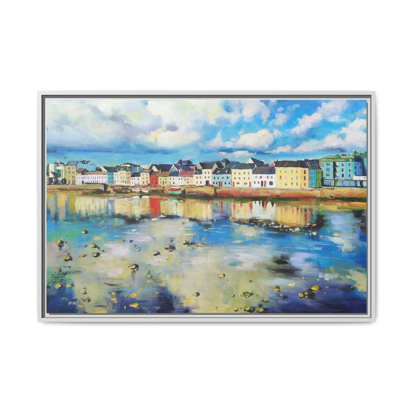 Galway Reflections wall art featuring serene Irish landscapes and water reflections, framed in premium quality wood.