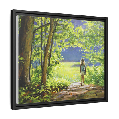 INTO THE LIGHT 11 – A captivating artwork featuring a luminous scene that evokes a sense of depth, movement, and serenity, framed in premium pinewood for timeless décor.